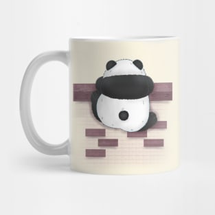 Baby Panda Climbing A Fence Mug